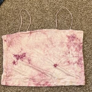 American Eagle Outfitters Pink Tie-Dye Tank Top